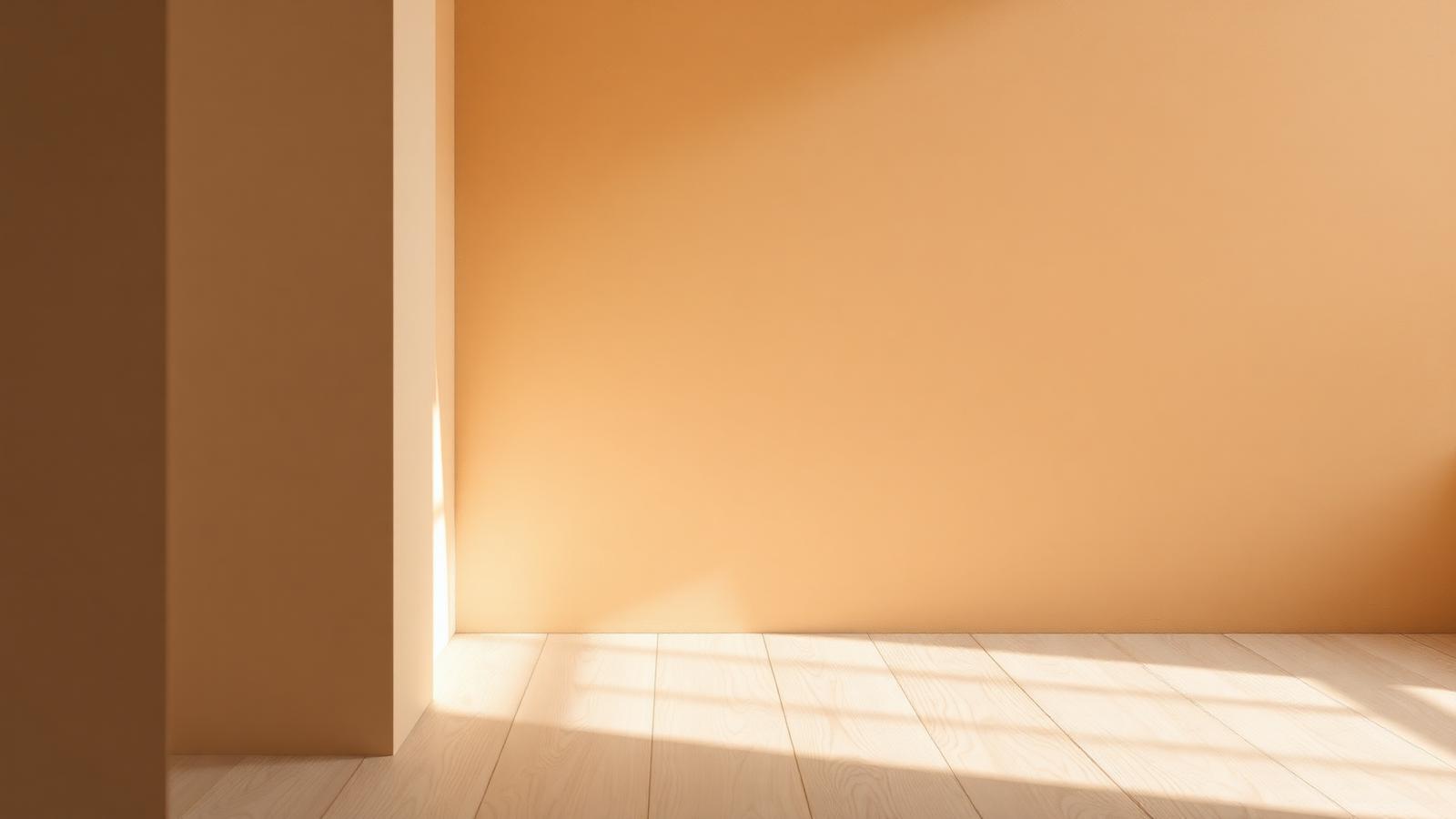Soft architectural light across plaster and white oak